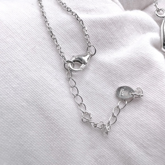 Sale $28! Sterling Silver Floating Heart & Key Necklace - Picture 9 of 15